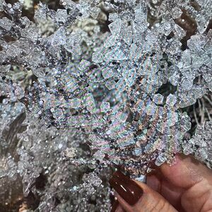 Three sets  of Two Silver Crystal  Stem Spray and Tree Decor